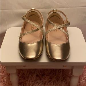 Children’s Place Girls Gold Ballet Shoes